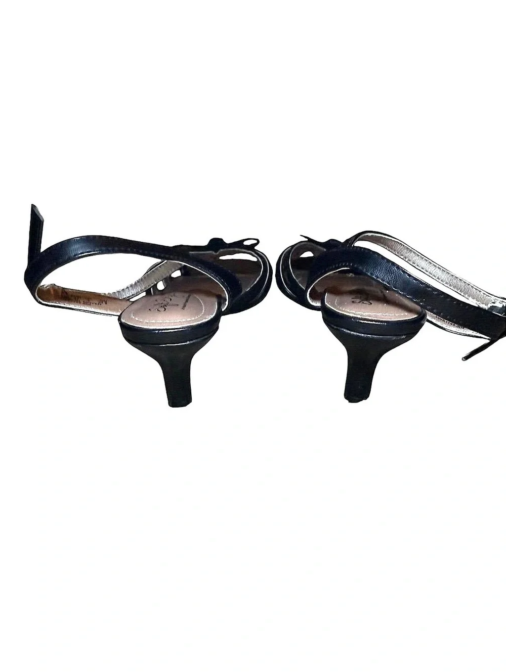 Soft Style Hush Puppies Black Strappy Bow Kitten Heel Sandals 6M Y2K